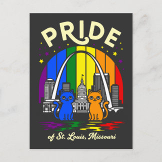 Carte Postale  Pride of St. Louis City Missouri Cats Rainbow Fla