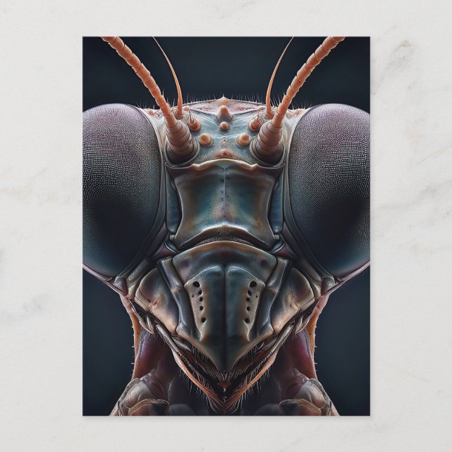 Carte Postale Prier Mantis Fermer Macro (Devant)