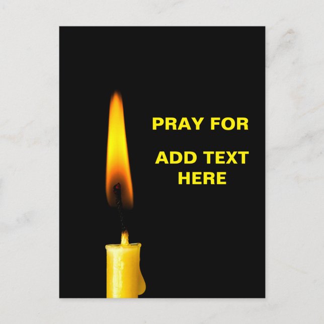 Carte Postale Prier pour ajouter du texte (Devant)