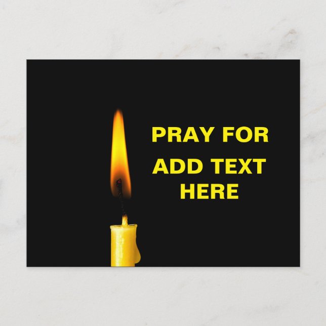 Carte Postale Prier pour ajouter du texte (Devant)