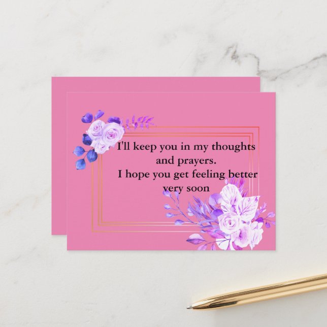 Carte Postale Prière (Devant/Arrière en situation)