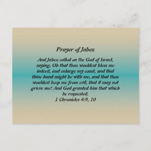 Carte Postale Prière de Jabez
