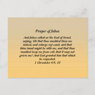 Carte Postale Prière de Jabez