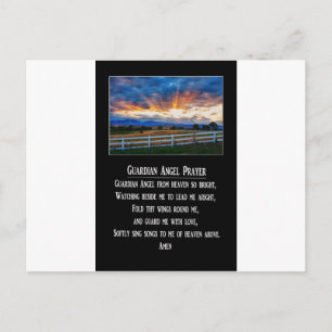 Carte Postale Prière de l'ange gardien