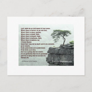 Carte Postale Prière de Saint François