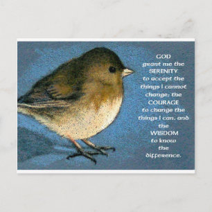 CARTE POSTALE PRIÈRE DE SÉRENITÉ ET OEUVRE DE JUNCO