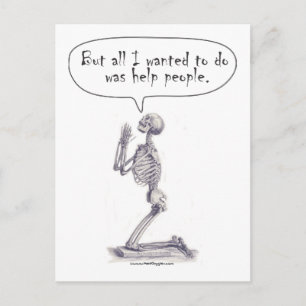 Carte Postale Prière des squelettes des étudiants en médecine
