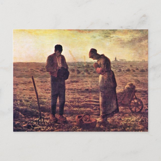 Carte Postale Prière Du Soir De Millet (Meilleure Qualité) (Devant)