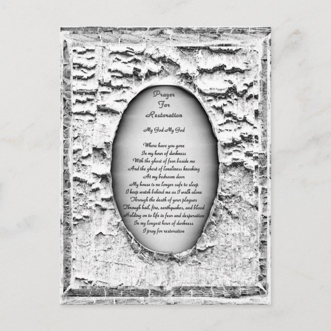 Carte Postale Prière pour la restauration (Devant)