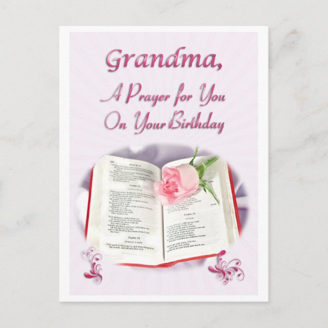 Carte Postale Prière pour une grand-mère à son anniversaire (Devant)