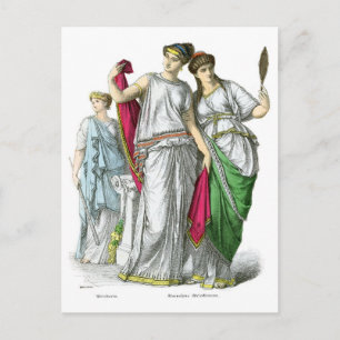 Carte Postale Priestesse grecque antique et Noble femme