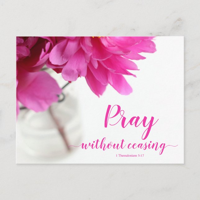 Carte Postale Priez sans cesser 1 Thessaloniciens 5:17 Peine (Devant)
