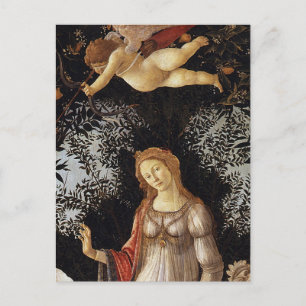 Carte Postale Primavera, Cupid et Vénus par Sandro Botticelli