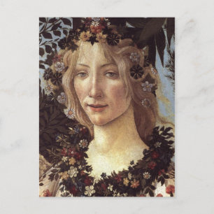 Carte Postale Primavera (détail - Flora, déesse du printemps)