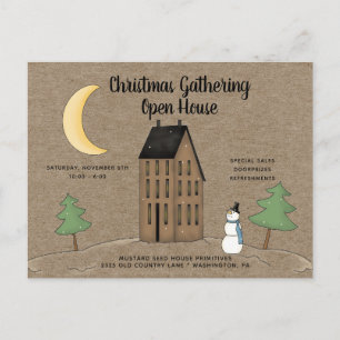 Carte postale Primitive Country Open House Holiday
