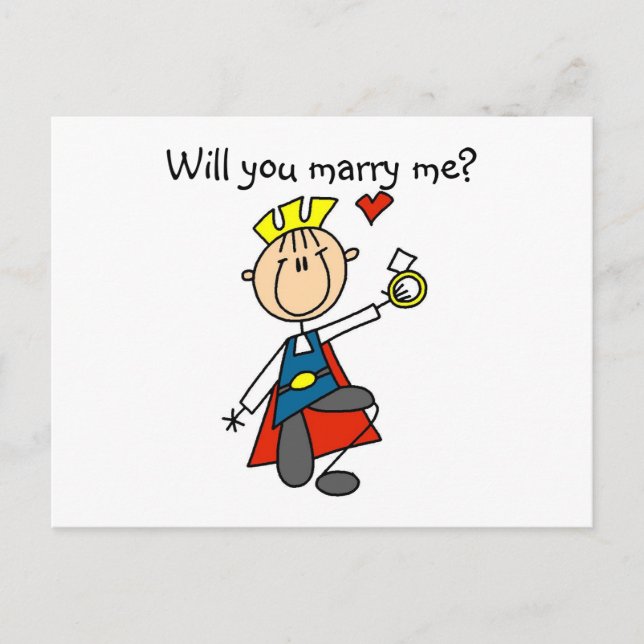 Carte Postale Prince Charming Voulez-Vous M'Épouser (Devant)