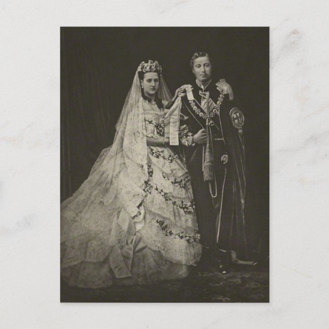 Carte Postale PRINCE EDOUARD et ALEXANDRA #006UK de mariage (Devant)
