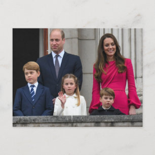 Carte Postale Prince et Princesse de Galles avec leurs enfants