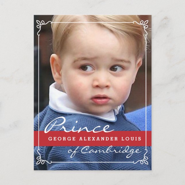 Carte Postale Prince George et Prince William (Devant)