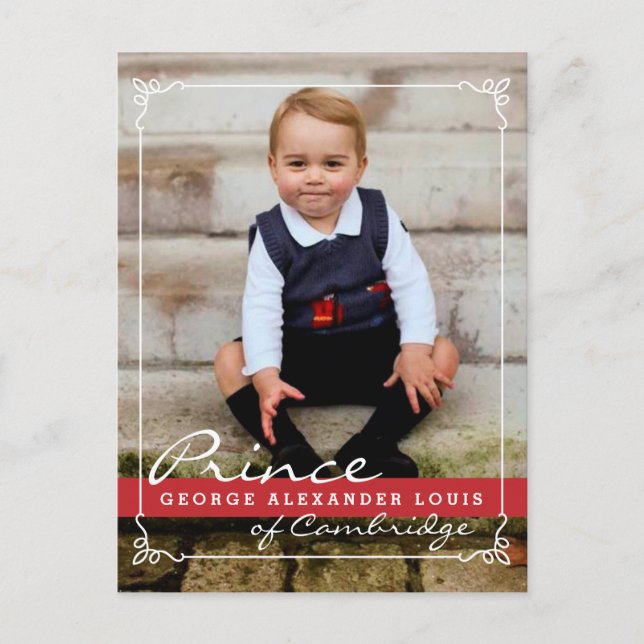 Carte Postale Prince George et Prince William (Devant)