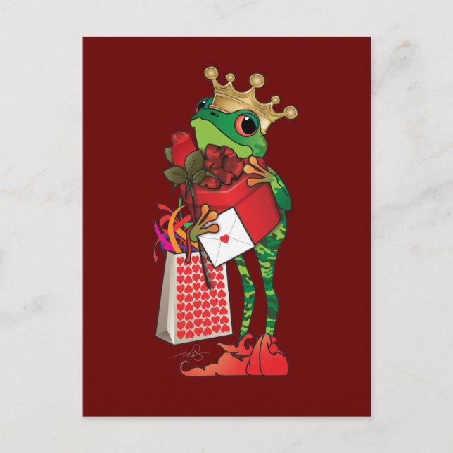 Carte Postale Prince Grenouille des Cœurs (Devant)