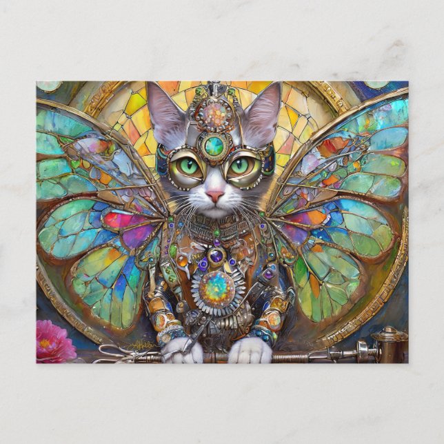 Carte Postale Prince Kitty Chat de la Brigade des papillons (Devant)
