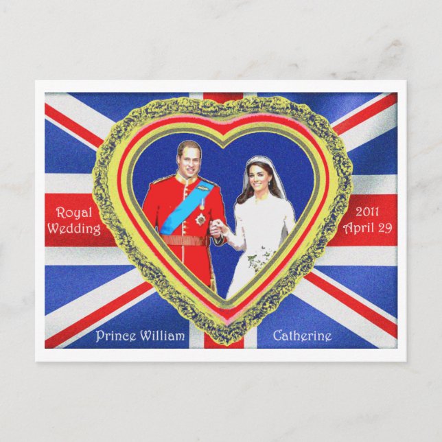 Carte Postale Prince William et Catherine Royal Mariage (Devant)