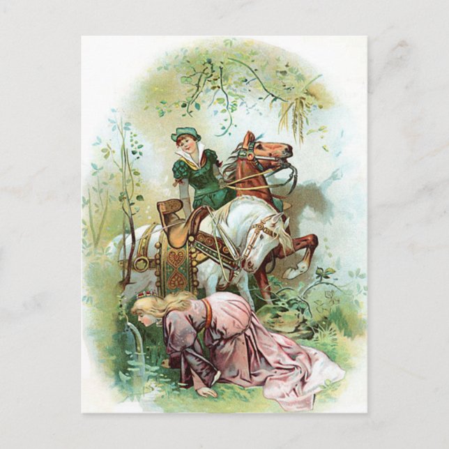 Carte Postale Princes En Robe Rose (Devant)