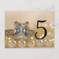 Princess Diamond Ring Pearls Numéro de tableau Mar