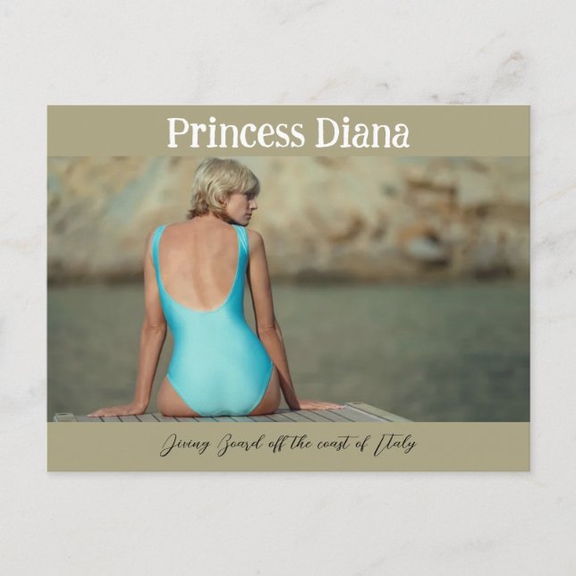 Carte Postale Princess Diana Iconic Image Diving Board (Devant)