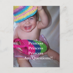 Carte Postale princess facts Card