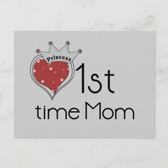 Carte Postale Princess Heart 1st Time Maman Tshirts et cadeaux (Devant)