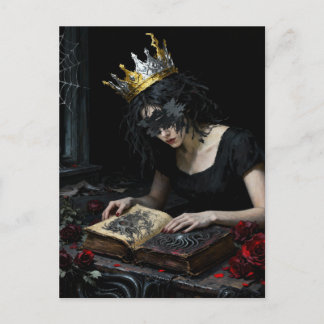 Carte Postale Princess Reading a Book of Magic