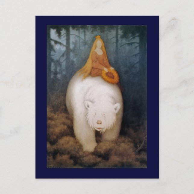 Carte Postale Princess Riding King Polar Bear (Devant)