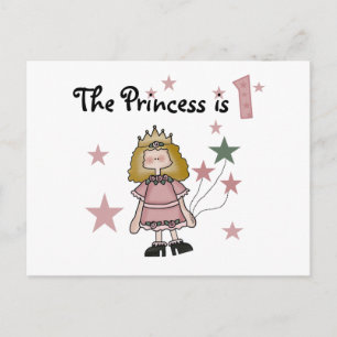 Carte Postale Princesse 1er Anniversaire Tshirts et cadeaux