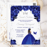 Princesse à peau foncée bleu foncé Sweet Sixteen