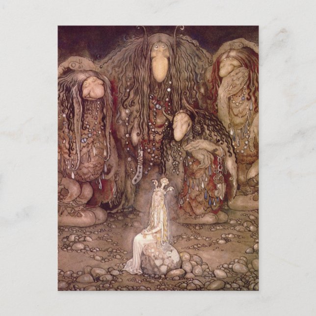 Carte Postale Princesse avec des trolls (Devant)