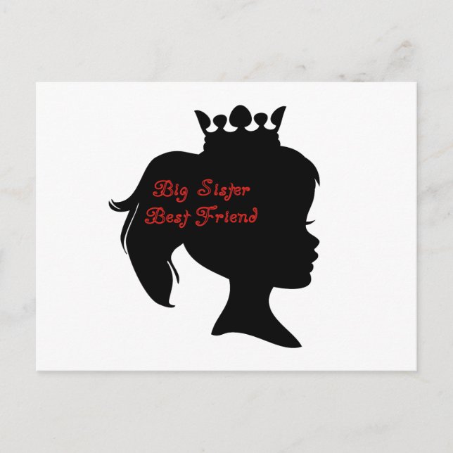 Carte Postale Princesse Big Soeur Meilleur Ami (Devant)