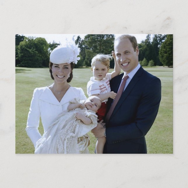 Carte Postale Princesse Charlotte baptême juillet 2015 stylisé (Devant)