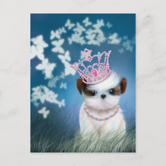 Carte Postale Princesse Chiot