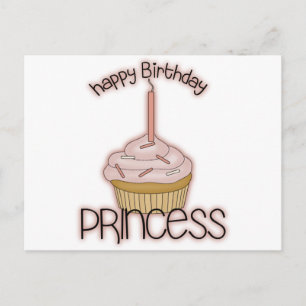 Carte Postale Princesse de joyeux anniversaire