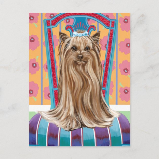 Carte Postale Princesse de la Couronne Yorkie (Devant)