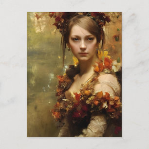 Carte Postale princesse de la renaissance d'automne 