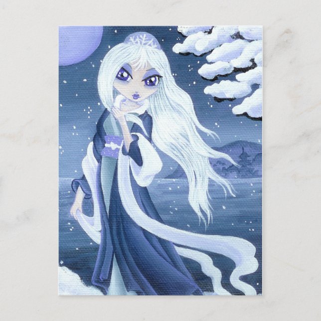 Carte postale Princesse d'hiver en Neige (Devant)