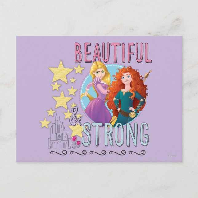 Carte Postale Princesse Disney | Rapunzel et Merida (Devant)