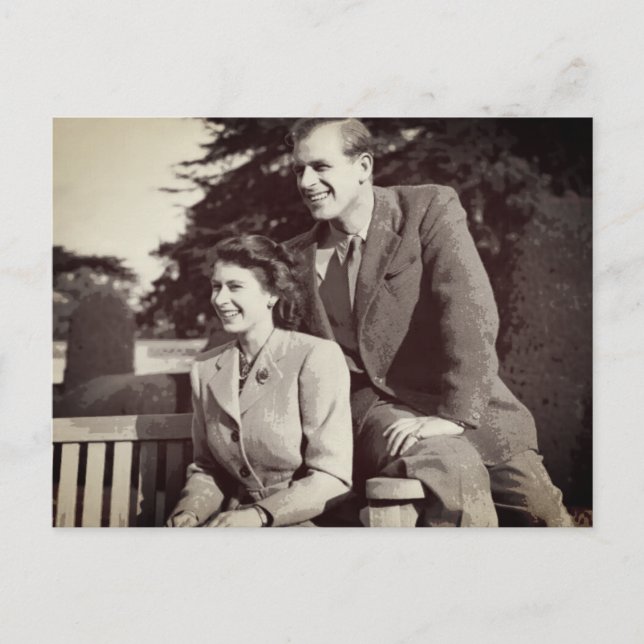Carte Postale Princesse Elizabeth II Prince Philip (Devant)