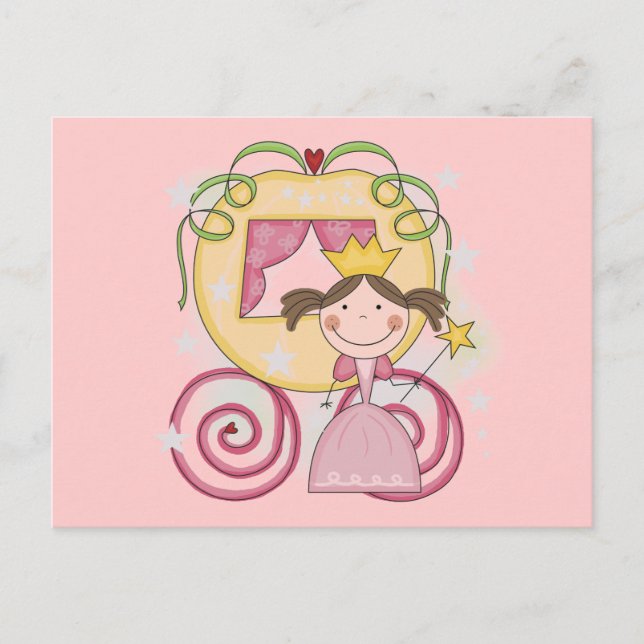 Carte Postale Princesse en Carriage T-shirts et cadeaux (Devant)