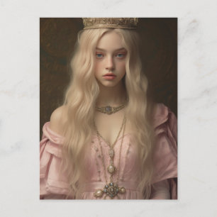 Carte Postale Princesse en rose