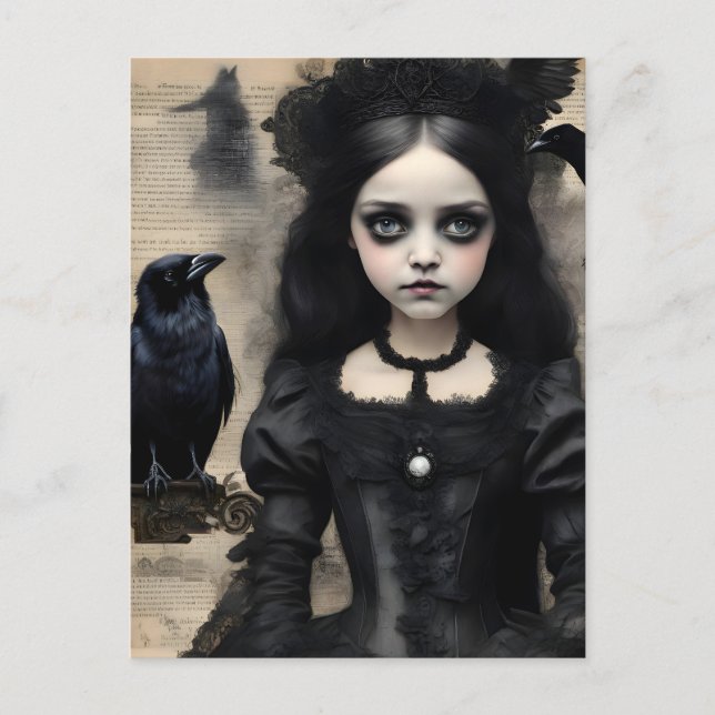 Carte Postale Princesse et le Corbeau (Devant)