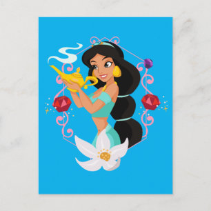 Carte Postale Princesse Jasmine Avec Lampe Magique